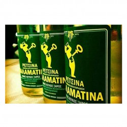 Retsina White Wine MALAMATINA (crown cap) - 500ml 11% vol - Malamatinas