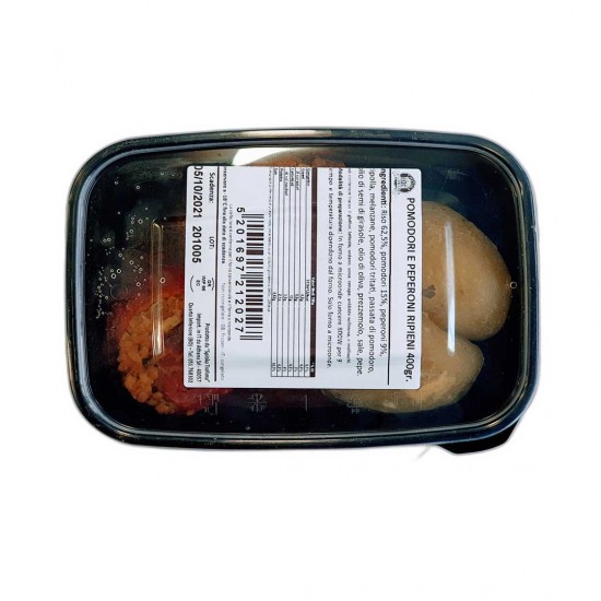 Gemistà, pomodori e peperoni al forno ripieni di riso surgelati - 400gr - Spitika Trofima