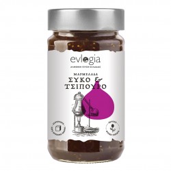 Fig Jam with liqueur Tsipouro - 280gr - Evlogia