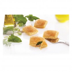 Frozen Spanakopitakia, spinach and feta cheese puff pastry mini pies - 1Kgr - Evoiki