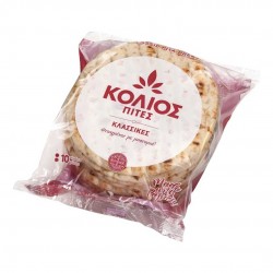 Pane greco (PITA) surgelato 10 pezzi (diametro 18 cm) - 900gr - Kolios Pane greco (PITA) surgelato 10 pezzi (diametro 18 cm) - 900gr - Kolios