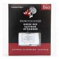 Greek Red Saffron Powder - Krokos Kozanis PDO-BIO - 1 gr - Coop. of Saffron