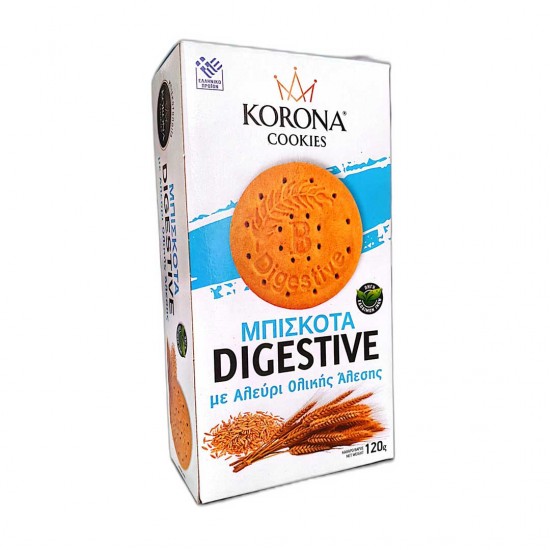 Biscuits with Wholegrain Flour "KORONA" - 120gr - Kouteris Bakery