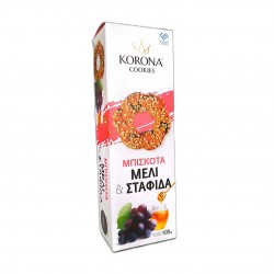 Biscotti al miele e uvetta "KORONA" - 105gr - Kouteris Bakery Biscotti al miele e uvetta "KORONA" - 105gr - Kouteris Bakery
