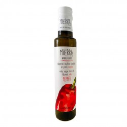 Cretan extra virgin olive oil with chili pepper flavored "MITERRA - MIA TERRA'' - 250ml - Minoan Gaia