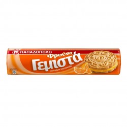 Sandwich Biscuits with Orange Cream "Gemista" - 200gr - Papadopoulou